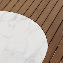 Natural Teak-Fsc, White Ceramic