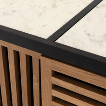 Warm Natural Oak, Brushed Black, Gunmetal, White Marble