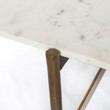 Raw Brass, Polished White Marble