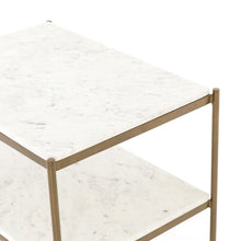 Antique Brass, Polished White Marble